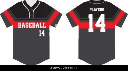 Baseball jersey uniform mock ups Stock Vector