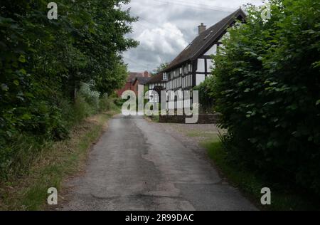 Timber Framed Houses, Byford, Herefordshire, England Stock Photo