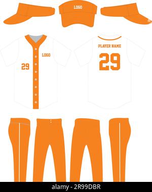 Baseball jersey uniform mock ups Stock Vector