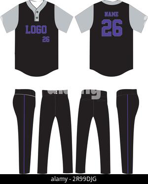 Baseball jersey uniform mock ups Stock Vector