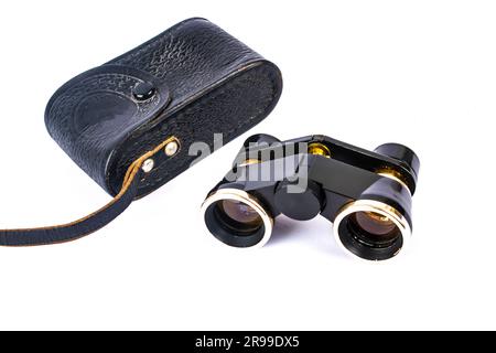 opera glasses binoculars isolated on a white background Stock Photo