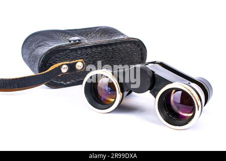 opera glasses binoculars isolated on a white background Stock Photo