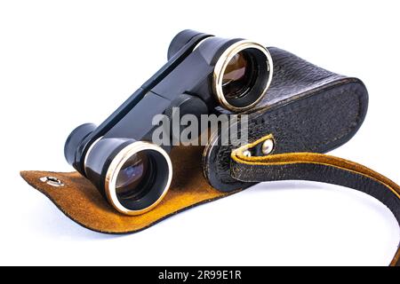 opera glasses binoculars isolated on a white background Stock Photo