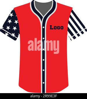 Baseball jersey uniform mock ups Stock Vector