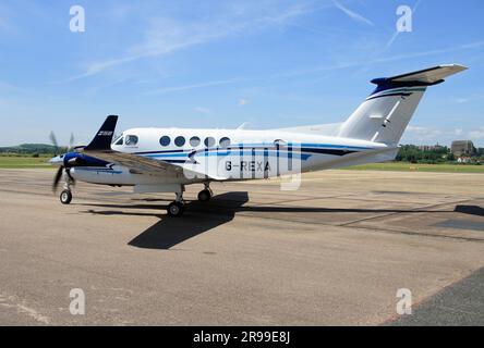 A Beechcraft 200 Super King Air at Brighton City Airport Shoreham Sussex England Stock Photo