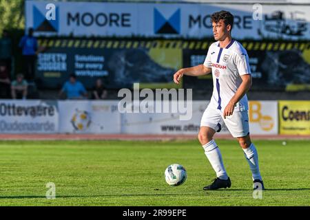 Lucas Lissens (47) of RSC Anderlecht pictured during a soccer game between  KMSK Deinze and RSC Anderlecht Futures youth team during the 22 nd matchday  in the Challenger Pro League for the