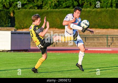 Lucas Lissens (47) of RSC Anderlecht pictured during a soccer game between  KMSK Deinze and RSC Anderlecht Futures youth team during the 22 nd matchday  in the Challenger Pro League for the