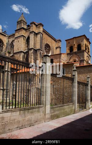 Detail of Oviedo Cathedral in Asturias of Spain Stock Photo