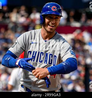 Cody Bellinger #24 of the Chicago Cubs during the 2023 MLB London Series  match St. Louis Cardinals vs Chicago Cubs at London Stadium, London, United  Kingdom, 24th June 2023 (Photo by Craig