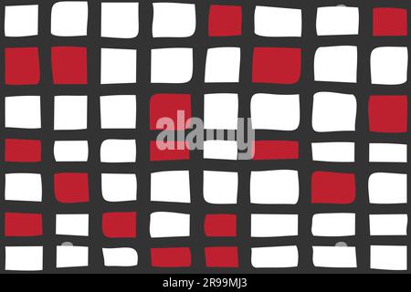 Wavy doodle seamless pattern. Bold ink lines ornament. Hand drawn color rough brush cell drawing. Smears scribbles grunge style wrapping paper Stock Vector