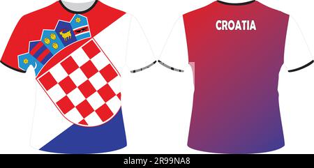 T Shirts Design with Croatia Flag Vector Stock Vector