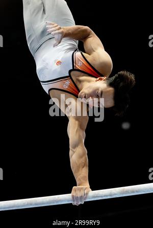 ROTTERDAM - Loran de Munck during podium training for the World ...