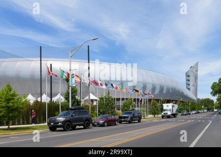 Eugene, OR, USA - June 13, 2023; Exterior view of Hayward Field track and field stadium at University of Oregon Stock Photo