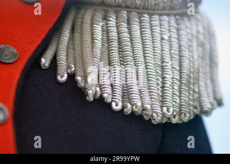 Military uniform Cuirassier regiment 19th century France, the time of the Napoleonic Wars Stock Photo