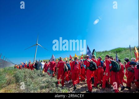 TaTa Steel. Ijmuiden, The Netherlands Saturday 24th June, 2023. Climate  activists, Green Peace and Extinction Rebellion held an illegal  demonstration Stock Photo - Alamy