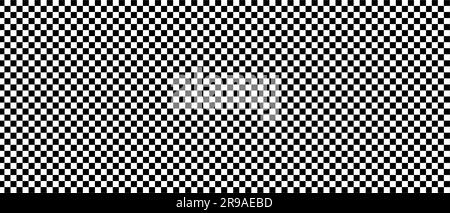 A two-tone checkered pattern featuring alternating black and white squares, creating an eye-catching visual design Stock Photo