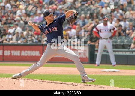 Starting pitcher Kutter Crawford of the Boston Red Sox leaves the