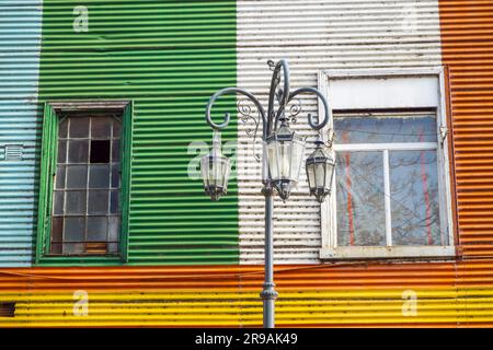 Colourful facade in the La Boca district in Buenos Aires, Argentina Stock Photo