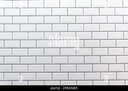 Background from a white tile wall Stock Photo
