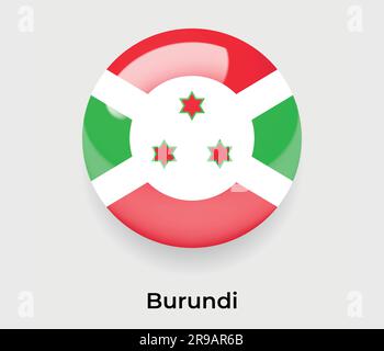Burundi Map with Round Burundi Flag Pin Pointer on Circular Globe ...