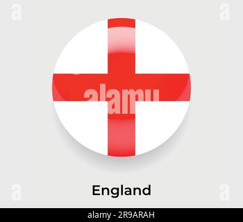 England glossy flag bubble circle round shape icon vector illustration glass Stock Vector
