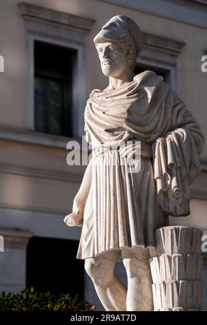 Marble statue of Pericles in Athens. Pericles was a Greek politician and general during the Golden Age of Athens. Stock Photo