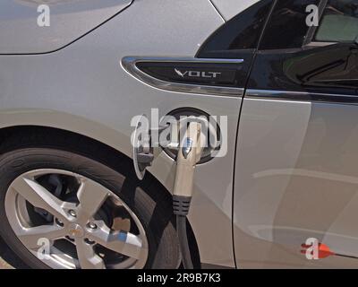 Volt electric vehicle charging in San Francisco's Civic Center. California, 2014 Stock Photo