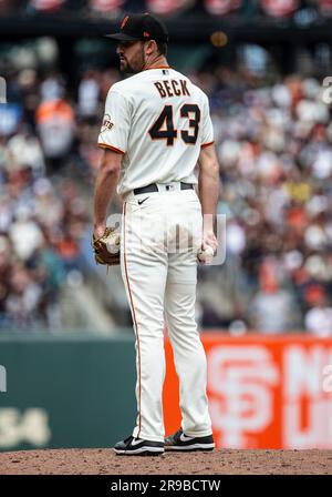 SAN FRANCISCO, CA - JUNE 24: San Francisco Giants starting pitcher Johnny  Cueto (47) pitches in the third inning during the game between the New York  Mets and the San Francisco Giants