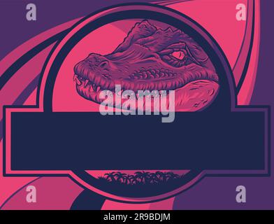 colored head crocodile mascot logo vector illustration Stock Vector