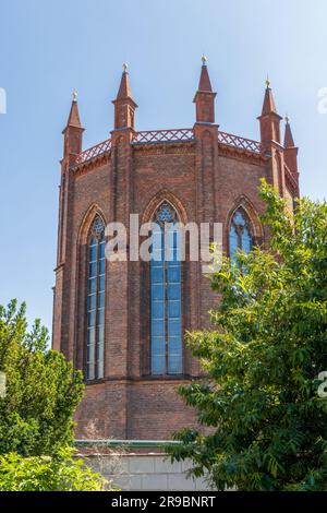 Neo-Gothic Friedrichswerder Church in Berlin, Germany, built in 1824, now used as an exhibition space Stock Photo