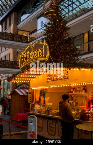 Berlin, Germany - DEC 21, 2021: Bakery at the LP12 Mall of Berlin, or simply Mall of Berlin, is a shopping mall on Leipziger Street, Berlin, Germany Stock Photo