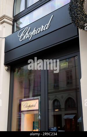 Munich Germany December 25 2021 Chopard brand sign and logo