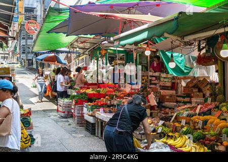 Open air street restaurant, Stanley Street, Central, Hong Kong, SAR, China Stock Photo