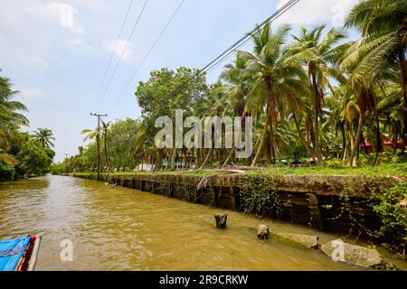 Damnoen Saduak - Thailand May 23, 2023. On the canals of Damnoen Saduak Floating Market by boat. Stock Photo