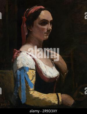 National Gallery UK – Jean-Baptiste-Camille Corot - Italian Woman  about 1870 Stock Photo