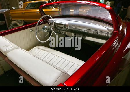 Car from the 2016 Grease Live! TV remake in the prop warehouse at Paramount Studios Hollywood Los Angeles California USA Stock Photo