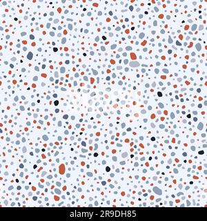 Terrazzo floor vector texture. Seamless terrazzo flooring pattern. Marble floor with colorful sprinkles. Stock Vector