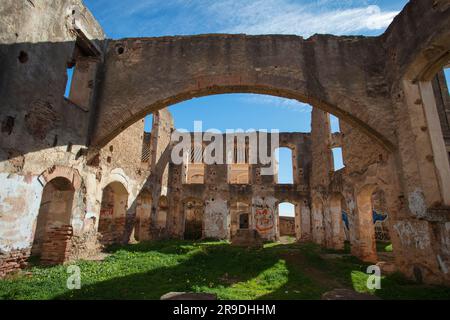 The San Joaquin Sugar Mill, located between Nerja and Maro on the old coast road, is now derelict but remains a fascinating site to photograph. Stock Photo