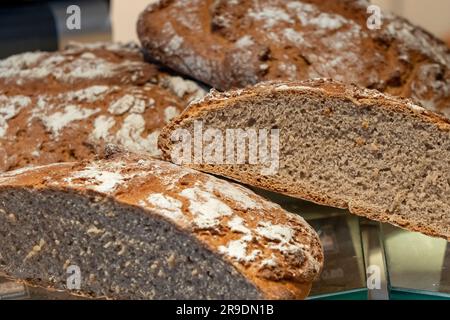 Freshly sliced bread, Germany Stock Photo