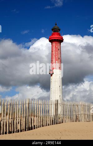 The Phare de La Coubre at the northern end of the Gironde estuary. The Wild Coast. La Tremblade, Charente-Maritime, France Stock Photo