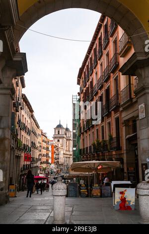 Madrid, Spain - FEB 16, 2022: Collegiate Church of San Isidro is a Catholic church in the historic center of Madrid, hosting the seat of Hermandad del Stock Photo