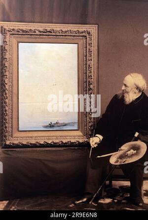 Ivan Aivazovsky.  Full name, Ivan Konstantinovich Aivazovsky, 1817 - 1900.  Armenian-Russian Romantic artist famed for his marine art.  After a contemporary photograph. Stock Photo