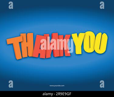 A Thank You Card Design Adorned with Graphic Elements and Artful 'Thank You' Lettering Stock Vector