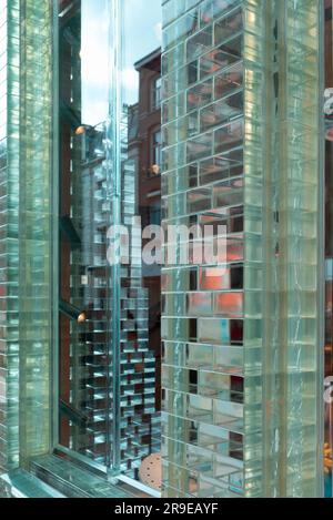 Amsterdam, Netherlands - Hermes shop by MVRDV with glass bricks Stock Photo
