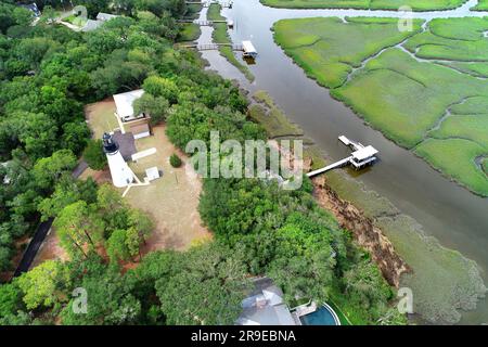 Amelia Island Light is the oldest  lighthouse in  Florida. It is located in Fernando Beach Florida USA. Stock Photo