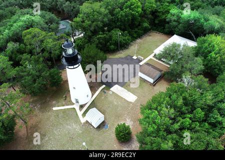 Amelia Island Light is the oldest  lighthouse in  Florida. It is located in Fernando Beach Florida USA. Stock Photo