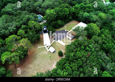 Amelia Island Light is the oldest  lighthouse in  Florida. It is located in Fernando Beach Florida USA. Stock Photo