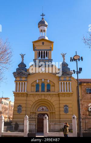 Salamanca, Spain-FEB 20, 2022: Sacred Heart of the Daughters of Jesus School in Salamanca, Spain. Stock Photo