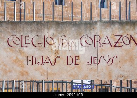 Salamanca, Spain-FEB 20, 2022: Sacred Heart of the Daughters of Jesus School in Salamanca, Spain. Stock Photo