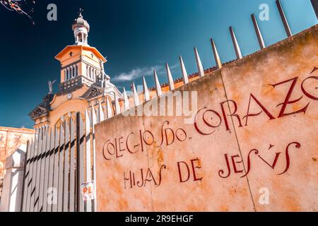 Salamanca, Spain-FEB 20, 2022: Sacred Heart of the Daughters of Jesus School in Salamanca, Spain. Stock Photo